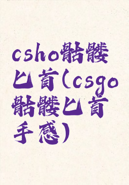 csho骷髅匕首(csgo骷髅匕首手感)