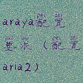 araya配置要求(配置aria2)
