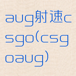 aug射速csgo(csgoaug)