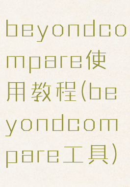 beyondcompare使用教程(beyondcompare工具)