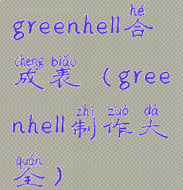 greenhell合成表(greenhell制作大全)