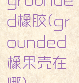 grounded橡胶(grounded橡果壳在哪)