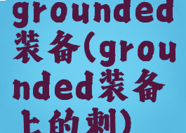 grounded装备(grounded装备上的刺)