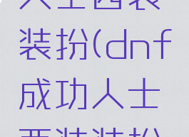 dnf成功人士西装装扮(dnf成功人士西装装扮外观)