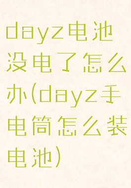 dayz电池没电了怎么办(dayz手电筒怎么装电池)