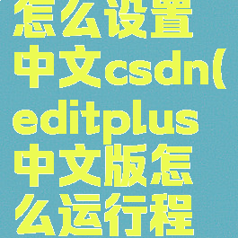 editplus怎么设置中文csdn(editplus中文版怎么运行程序)
