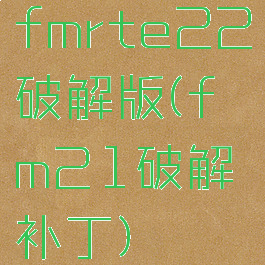 fmrte22破解版(fm21破解补丁)