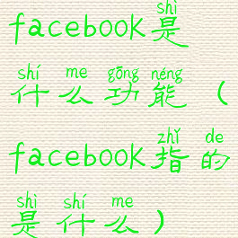 facebook是什么功能(facebook指的是什么)