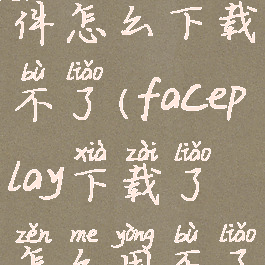 faceplay软件怎么下载不了(faceplay下载了怎么用不了)