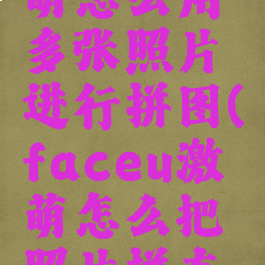 faceu激萌怎么用多张照片进行拼图(faceu激萌怎么把照片拼在一起)