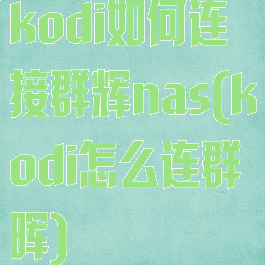 kodi如何连接群辉nas(kodi怎么连群晖)