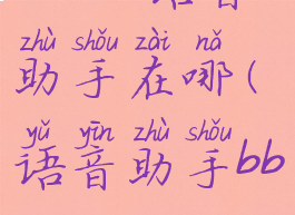 koobee语音助手在哪(语音助手bbox)