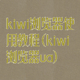 kiwi浏览器使用教程(kiwi浏览器ua)