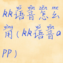 kk语音怎么用(kk语音app)