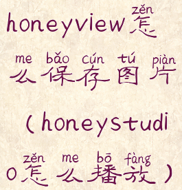honeyview怎么保存图片(honeystudio怎么播放)
