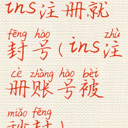 ins注册就封号(ins注册账号被秒封)