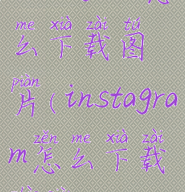instagram怎么下载图片(instagram怎么下载照片)