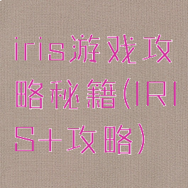 iris游戏攻略秘籍(IRIS+攻略)