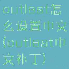 outlast怎么设置中文(outlast中文补丁)