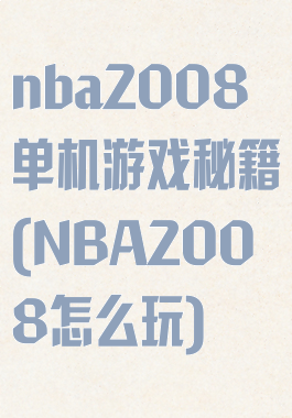 nba2008单机游戏秘籍(NBA2008怎么玩)