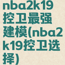 nba2k19控卫最强建模(nba2k19控卫选择)