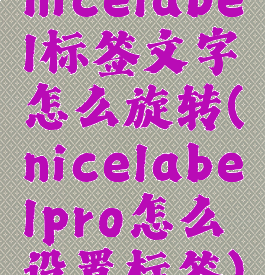 nicelabel标签文字怎么旋转(nicelabelpro怎么设置标签)