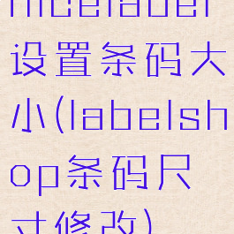 nicelabel设置条码大小(labelshop条码尺寸修改)