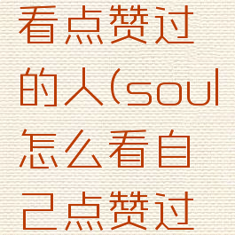 soul怎么看点赞过的人(soul怎么看自己点赞过的人)