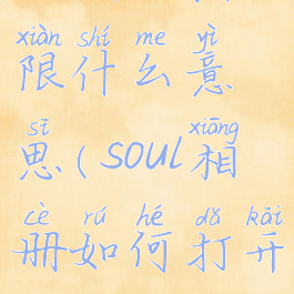 soul相册权限什么意思(soul相册如何打开)