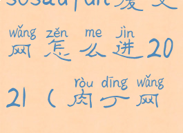 sosadfun废文网怎么进2021(肉丁网)