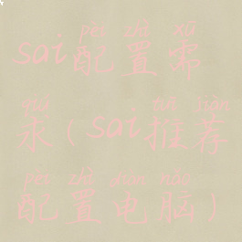 sai配置需求(sai推荐配置电脑)