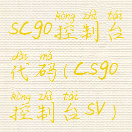 scgo控制台代码(csgo控制台sv)