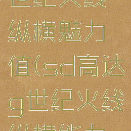 sd高达g世纪火线纵横魅力值(sd高达g世纪火线纵横能力效果)