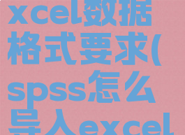 spss导入excel数据格式要求(spss怎么导入excel数据表)