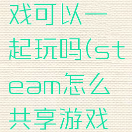 steam怎么共享游戏可以一起玩吗(steam怎么共享游戏给好友一起玩)