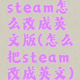 steam怎么改成英文版(怎么把steam改成英文)