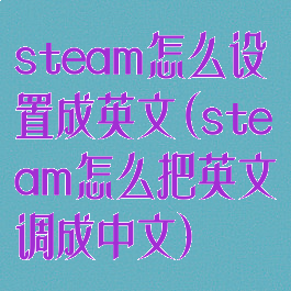 steam怎么设置成英文(steam怎么把英文调成中文)