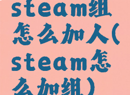 steam组怎么加人(steam怎么加组)