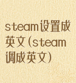 steam设置成英文(steam调成英文)