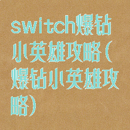 switch爆钻小英雄攻略(爆钻小英雄攻略)