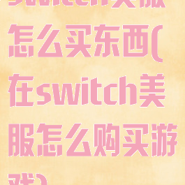 switch美服怎么买东西(在switch美服怎么购买游戏)