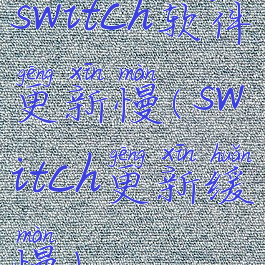 switch软件更新慢(switch更新缓慢)