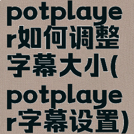 potplayer如何调整字幕大小(potplayer字幕设置)