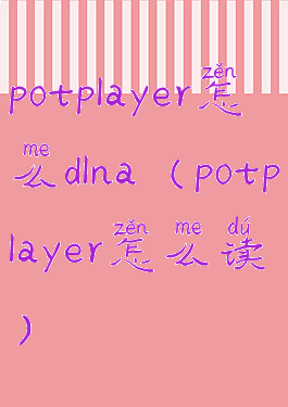 potplayer怎么dlna(potplayer怎么读)