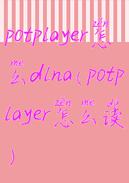 potplayer怎么dlna(potplayer怎么读)