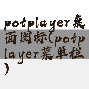 potplayer桌面图标(potplayer菜单栏)