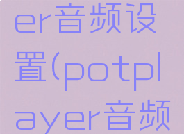 potplayer音频设置(potplayer音频设置功放)