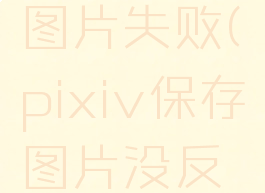 pixiv保存图片失败(pixiv保存图片没反应)