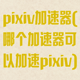 pixiv加速器(哪个加速器可以加速pixiv)