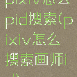 pixiv怎么pid搜索(pixiv怎么搜索画师id)